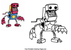 Boxy Boo coloring page with a color example 5