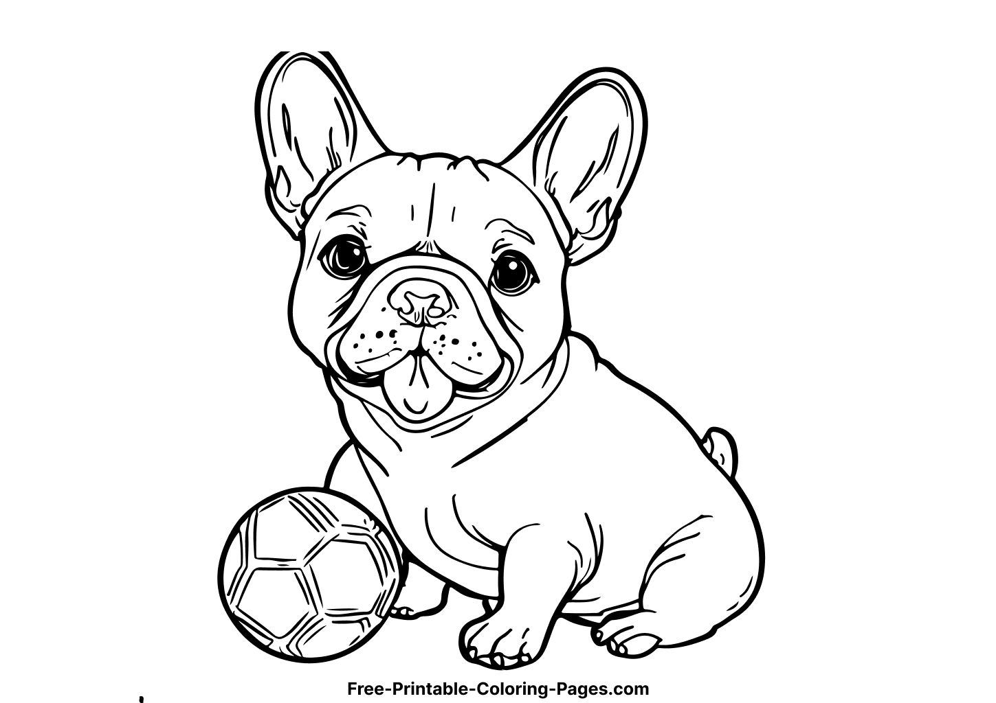 17 Free Printable French Bulldog Coloring Pages