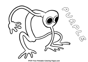 Rainbow Friends Purple coloring pages 1