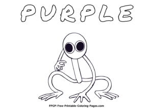 Rainbow Friends Purple coloring pages