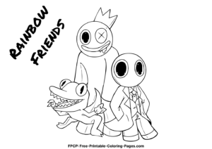 Rainbow Friends coloring pages 1