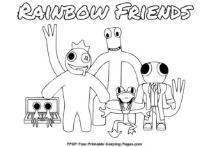 Rainbow Friends coloring pages 3