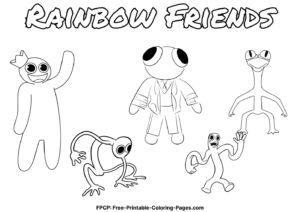 Rainbow Friends coloring pages 4