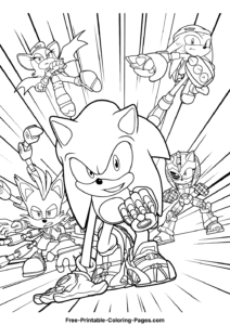 Sonic Prime coloring pages 10