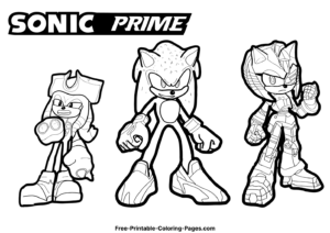Sonic Prime coloring pages 3